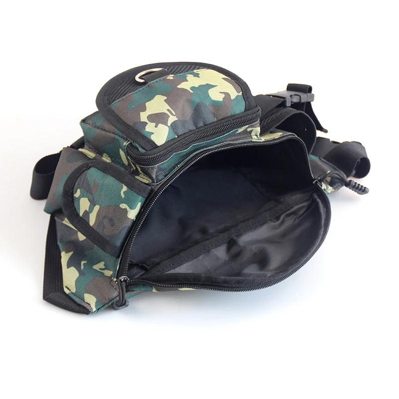 위장 낚시 허리 가방 다목적 전술 벨트 가방, 방수 휴대용 통기성 도구 정리함 지갑 낚시 가방